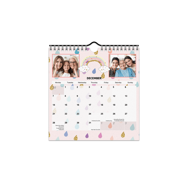Calendar Desk 21x21 (Large Date)